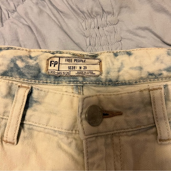 Free People bleached denim cutoff shorts - Picture 2 of 3
